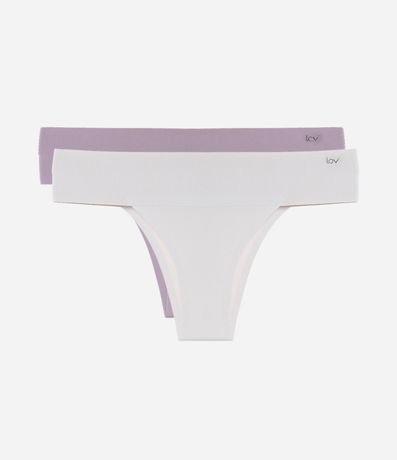 Kit 02 Bombachas Bikini en Microfibra con Cintura Ancha