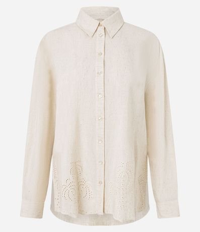 Camisa en Viscolino con Laise en la Bajo 6