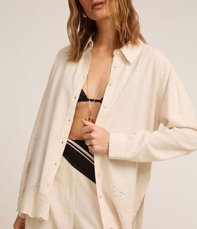 Camisa en Viscolino con Laise en la Bajo 4