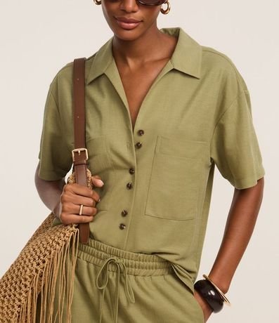 Camisa Texturizada en Orly con Bolsillos y Botones 4