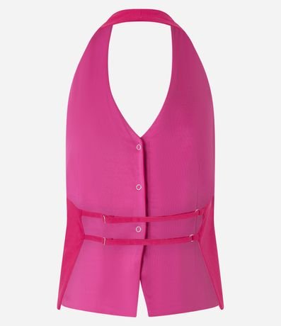 Chaleco Frente Única en Bengalina con Espalda Abertas 6