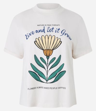 Remera en Algodón con Estampa Floral 3