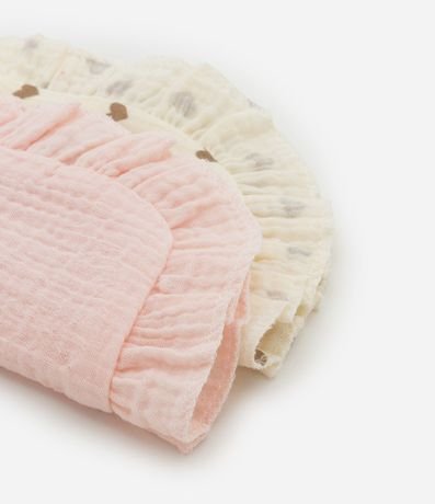 Kit 02 Baberos Infantiles con Estampa de Corazones - Talle Único 2