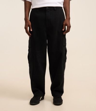 Pantalón Sarga Liso Skater con Bolsos Cargos 2