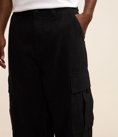 Pantalón Sarga Liso Skater con Bolsos Cargos 5