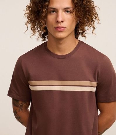 Remera Regular en Algodón con Rayas 4