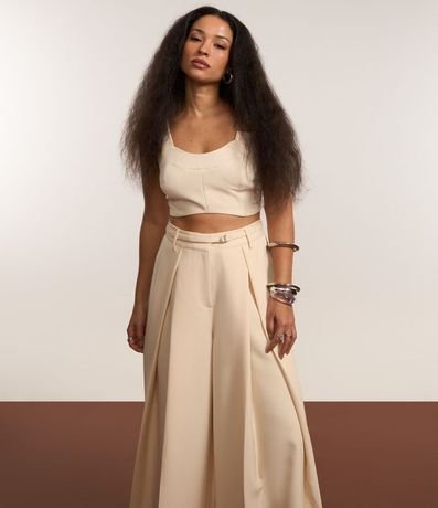 Blusa Cropped Sastrería con Aro en Breteles 5