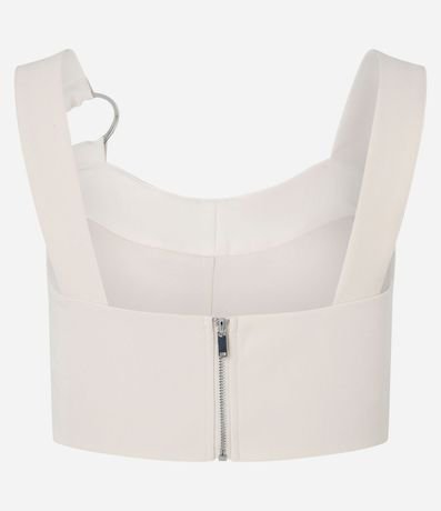 Blusa Cropped Sastrería con Aro en Breteles 8