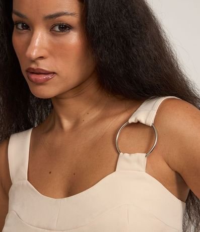 Blusa Cropped Sastrería con Aro en Breteles 2