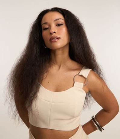 Blusa Cropped Sastrería con Aro en Breteles 1