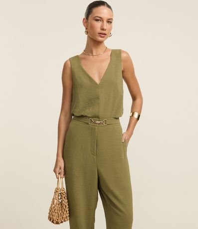 Pantalón Carrot Airflow con Cintura Elástica y Adorno Metalizado 2