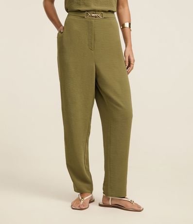 Pantalón Carrot Airflow con Cintura Elástica y Adorno Metalizado 3