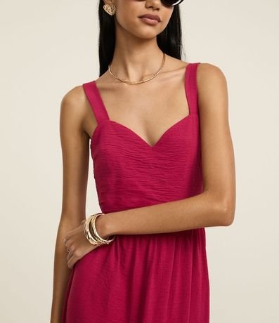 Vestido Evasê Midi en Airflow con Bajo Fruncida 3