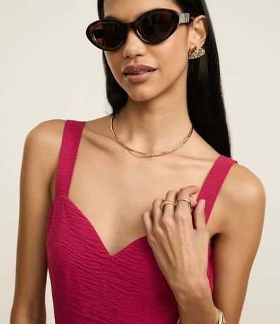 Vestido Evasê Midi en Airflow con Bajo Fruncida 4