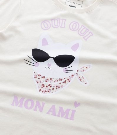 Remera Infantil con Estampa Gato de Lentes - Talle 5 a 14 años 4