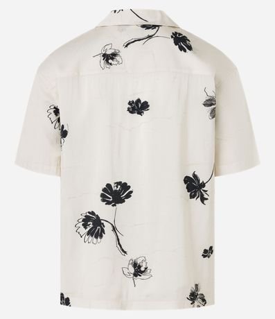 Camisa Boxy en Airflow con Cuello Bowling y Estampa Floral 9