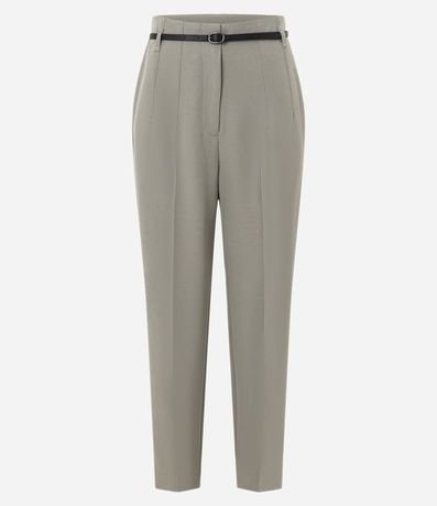 Pantalón Zanahoria Sastrería con Cinturón Hebilla 5