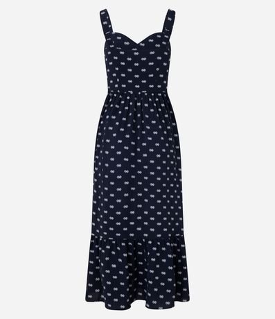 Vestido Evasê Midi en Airflow con Estampa Caracolas 6