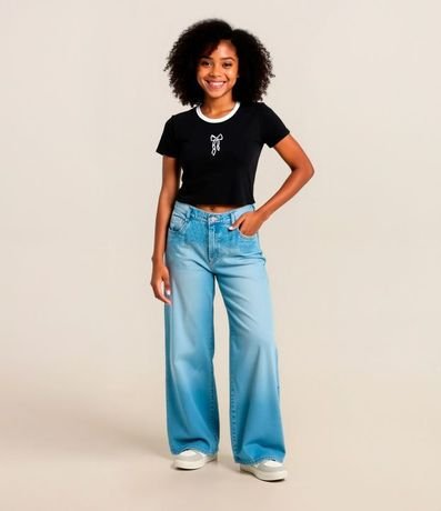 Remera Infantil con Estampa Moña - Talle 5 a 14 años