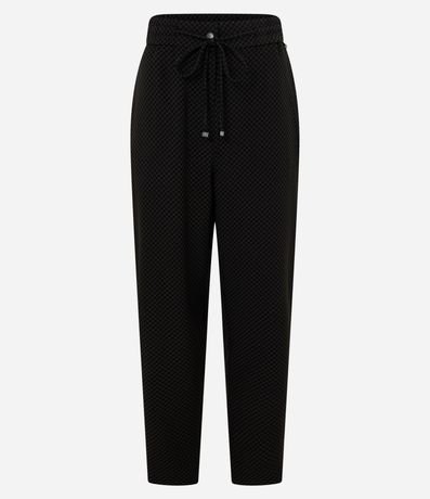 Pantalón Fluida Cintura Alta en Crepé con Estampa Lineas Curvas 5