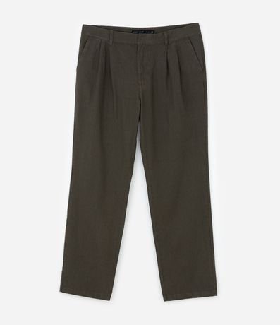 Pantalón Comfort en Lino con Pliegues