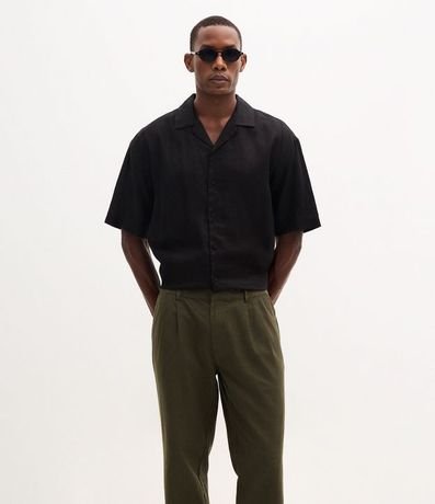 Pantalón Comfort en Lino con Pliegues 4