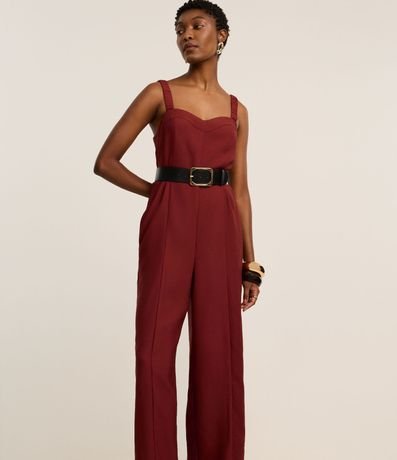 Mono Recto en Crepé con Escote Corazón y Pliegues 2