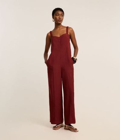 Mono Recto en Crepé con Escote Corazón y Pliegues 5