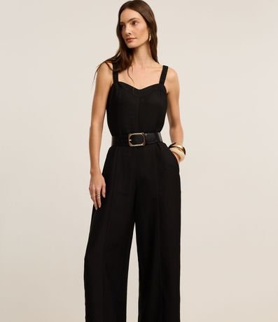 Mono Recto en Crepé con Escote Corazón y Pliegues 2