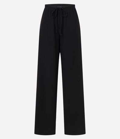 Pantalón Flare Acanalada con Lazo en la Cintura 6