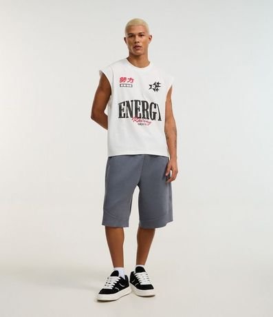 Bermuda Baggy en Gamuza con Detalles en Recortes