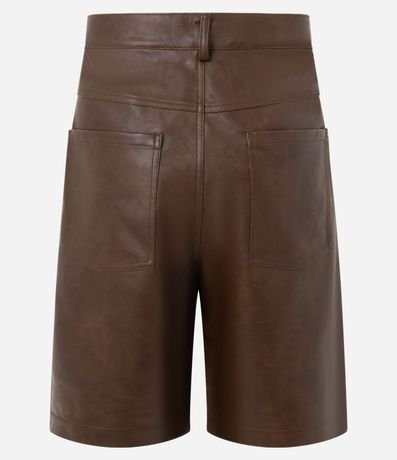 Bermuda Baggy en PU con Efecto Desteñido 7