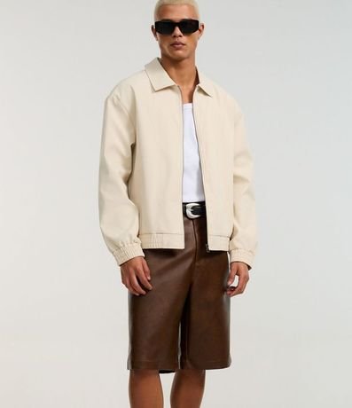 Bermuda Baggy en PU con Efecto Desteñido 5