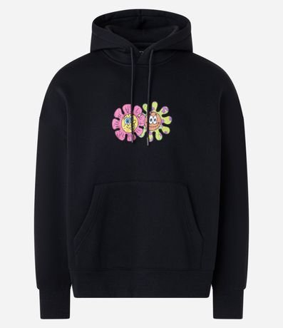 Saco Boxy en Algodón con Felpa Estampa de Bob Esponja 7