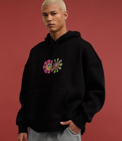 Saco Boxy en Algodón con Felpa Estampa de Bob Esponja