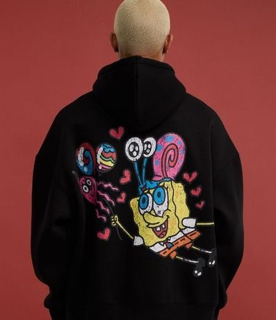 Saco Boxy en Algodón con Felpa Estampa de Bob Esponja 4