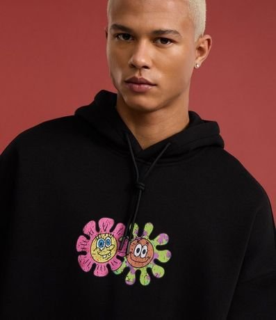 Saco Boxy en Algodón con Felpa Estampa de Bob Esponja 6