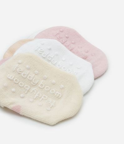 Kit 03 Medias Infantiles con Carita de Animalito - Talle 0 a 12 meses 3