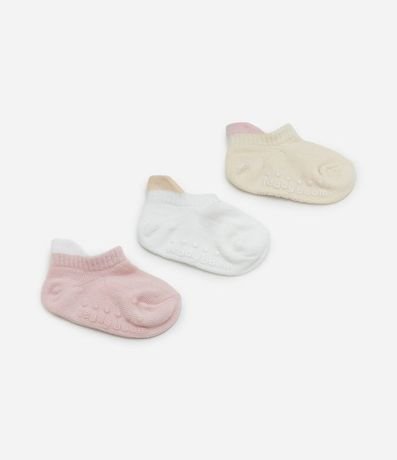 Kit 03 Medias Infantiles con Carita de Animalito - Talle 0 a 12 meses 5