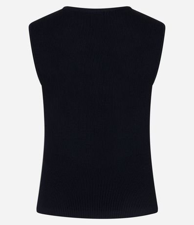 Blusa Acanalada en Punto con Escote Asimétrico 7