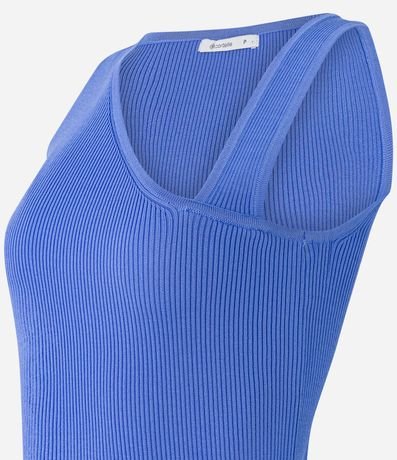 Blusa Acanalada en Punto con Escote Asimétrico 8