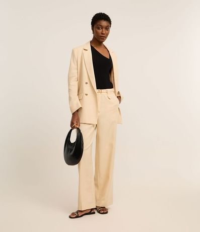 Blusa Acanalada en Punto con Escote Asimétrico 2