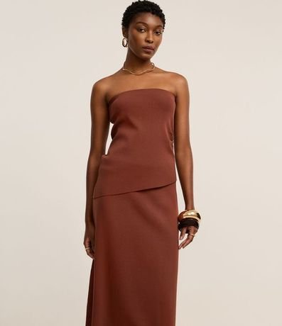 Pollera Evasê New Midi en Punto con Cintura Elástica 2