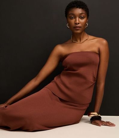 Pollera Evasê New Midi en Punto con Cintura Elástica 6