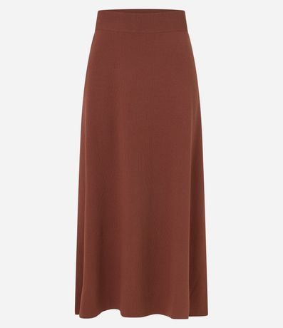 Pollera Evasê New Midi en Punto con Cintura Elástica