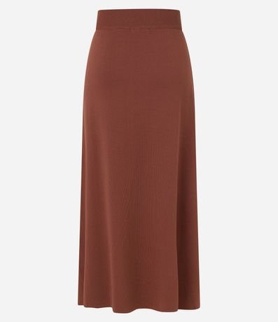 Pollera Evasê New Midi en Punto con Cintura Elástica 2