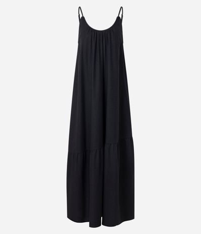 Vestido Midi en Viscolino con Breteles Finos 7