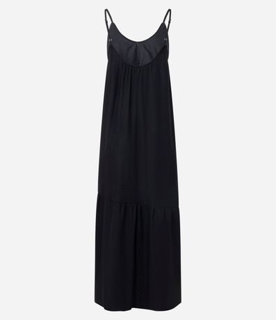 Vestido Midi en Viscolino con Breteles Finos 8