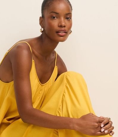 Vestido Midi en Viscolino con Breteles Finos 8