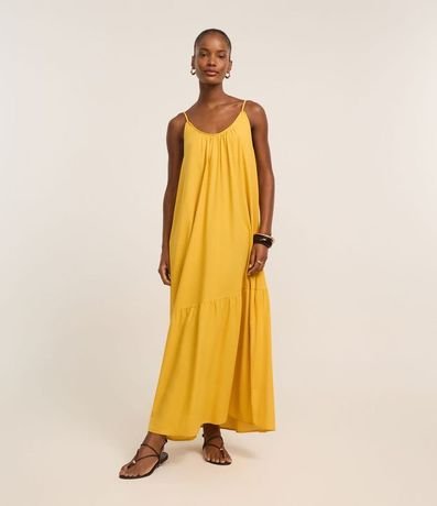 Vestido Midi en Viscolino con Breteles Finos 3